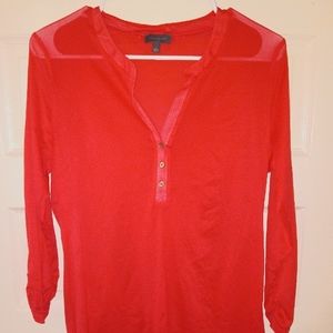 The Limited Ruched Sleeved- Sheer- Blouse 👚